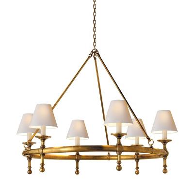 China Contemporary classic American style designer rooms decorated with modern luxury copper chandeliers, linens and ceilings for sale