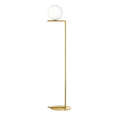 China designer glass floor lamp full floor lamp living room bedroom home lighting modern vertical brass scandinavian modern office for sale