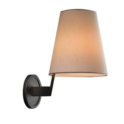 China Modern simple luxury retro LED home decoration designer light fabric lamp American all-copper wall lamp for sale