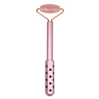 China Blood Vessels Removal Beauty Plants Face Lift Massager Skin Care Natural Stone Massager Jade Germanium Face Roller 24 for sale