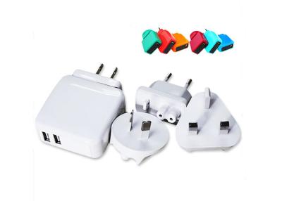 China Dual USB Qualcomm Quick Chargers For Cell Phones QC2. 0 EU / US / AU / UK Multi Plug for sale