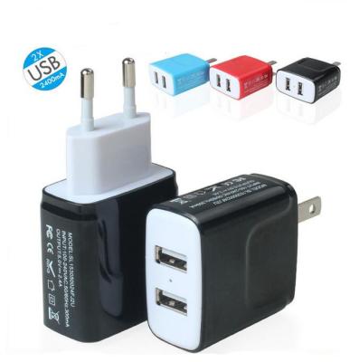 China Double Port Portable USB Travel Charger , USB Fast Power Charger For IPhone / Samsung for sale