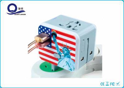 China International USB Travel Power Adapter With USB , International Travel Adaptor All In One for sale