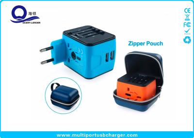 China Rubber Oil Painting Wifi Plug Socket USB Travel Adapter With Zipper Pouch Bag for sale