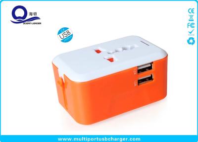 China Minireise-Adapter des portable-5V 2.4A USB, weltweiter Reise-Adapter mit USB-Port 2 zu verkaufen