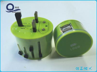 China Dual USB Output IPhone USB Charger And Plug Customized LED Logo Green Color for sale