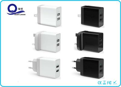 China 17W 2-Ports Smart USB Charger , USB Wall Charger Dual USB Charger with Foldable Plug for sale