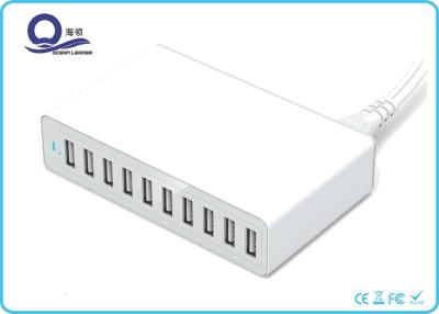 China USB-Ladegerät USBs 10 Häfen 50W 10A Ladestation multi mit LED-Leuchtanzeige zu verkaufen