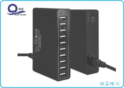 China 10 Ports Multiple USB Travel Charger , USB Charging Hub with 50W 10A Power outlet for sale