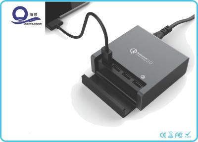 China 4 Häfen mehrfaches schnelles Ladegerät-Tischplattenladestation USBs mit Unterstützung QC 3,0 zu verkaufen