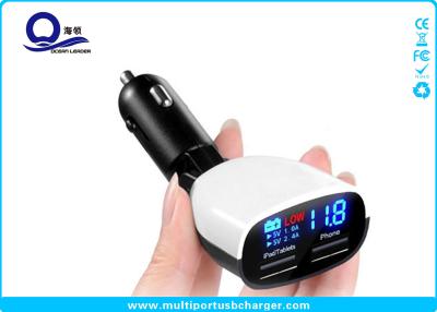 China 5V 5.4A Quick Charge 2.0 Mini USB Car Chargers with LED Screen Display for sale