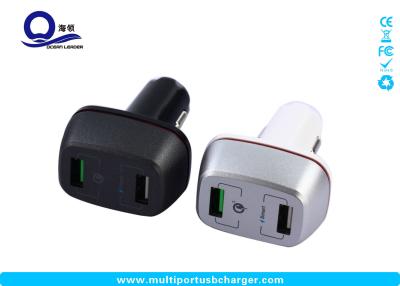 China carregador rápido do carro do carregador 3,0 de 27W Qualcomm com USB duplo para a galáxia s8 s7 de Samsung à venda