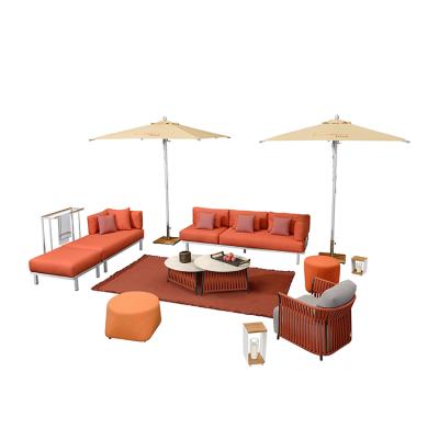 China Modern Customized Outdoor Garden Sofa Furniture Sectional Modular Sofa Sets for sale