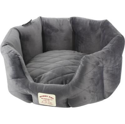 China Viable Hot Selling Oval Luxury Soft Sofa Bed ECO Furniture PP Cotton Pet Stuff Dog Shape Cat Filling Beds for sale