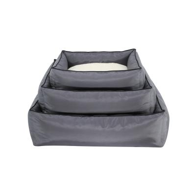 China Luxury Strong Dog Beds ECO Friendly Dog Beds Strong Dog Nest Square Fabric Travel Oxford Pet Bed for sale