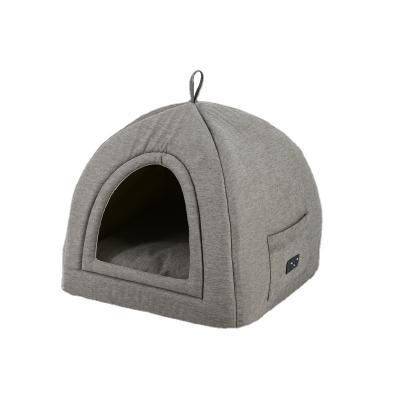 China Travel cats accessories products gatos house resistance to bacterial cat bed indoor outdoor soft foldable igloo for sale