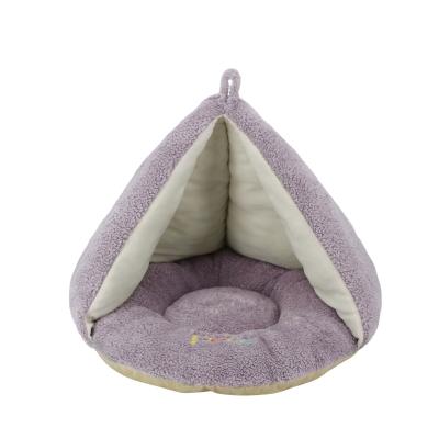 China Chinese Hot Soft Plush Puppy Nest Cat Tent House Cute Travel Making Dog Tents With Toy for sale