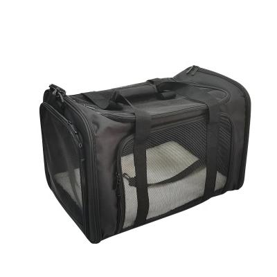 China Portable Travel Pet Travel Outdoor Products Dogs Cage Foldable Black Dog Carrier Bag Breathable Pink for sale