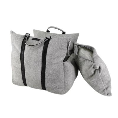 China Wholesale Custom Breathable Portable Dog Seat Booster Beige Brown Gray Logo Dog Carrier Bag for sale