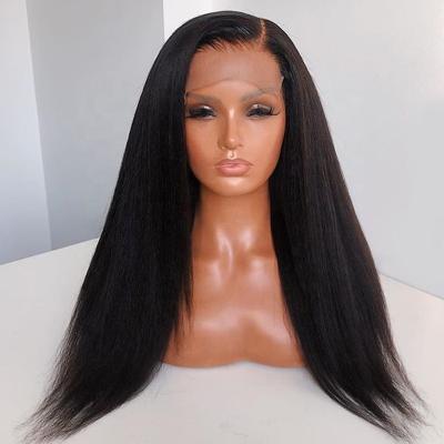 China Yaki Side Part Full Lace Wigs Straight Curly Curly Human Hair Lace Front Wigs Baby Hair Pre Plucked With For Black Woman for sale