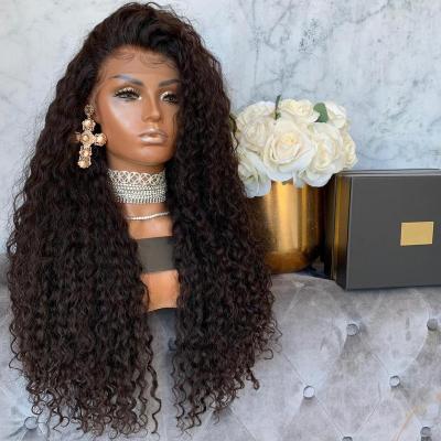 China Curl Cheap Raw Pre Plucked Curly Brazilian Virgin Lace Front Wigs Cuticle Aligned Human Hair Wig 100% Remy Glueless Full Lace Wigs for sale