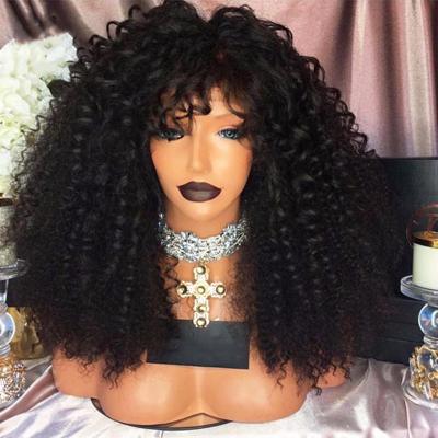 China Curly Curly Lace Front Wigs For American African Curl Black Hair Full Lace Wig Top Natural Curly Short Brazilian Virgin Hair for sale