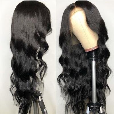 China Factory Glueless Virgin Lace Wigs Body Wave Unprocessed Brazilian Human Hair Full Lace Wigs With Bleach HD Knots Lace Front Wigs for sale