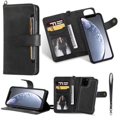 China Shockproof 2 in 1 Wallet Phone Case For iPhone 13 12 Pro 11 Pro Max Magnetic Detachable Shock-Proof TPU Slim Case for sale