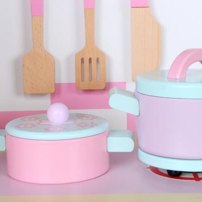 China Pretend Toy High Quality Wooden Play Kitchen Kitchen Cart Toy Kitchen Toys Wood for sale