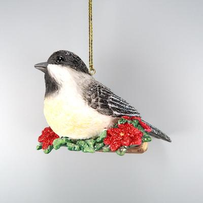 China New Year Decoration Polyresin Chickadee Christmas Decoration/Chickadee Christmas Ornament for sale