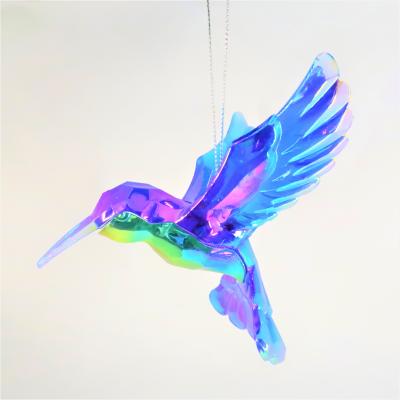 China Dark Blue Acrylic Christmas Decoration Hummingbird Ornament for sale