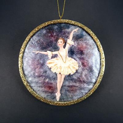 China Beige China Christmas / New Year Decoration Polyresin Ballerina Ornament for sale