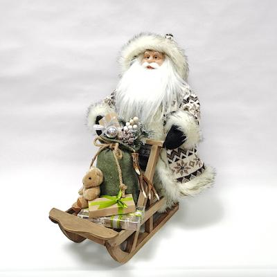 China Santa Tabletop Christmas/New Year Decoration/Christmas Decoration Beige Fabric for sale