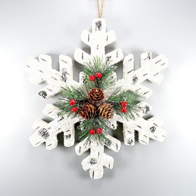 China Christmas Decoration Styrofoam Christmas Ornament / Plaster Covered Snowflake Ornament for sale