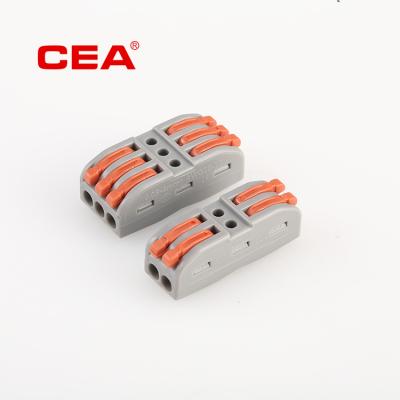 China Universal 222-413 Power Wire Connectors Push In Lug Block Lever-Nuts Wiring Connector for sale