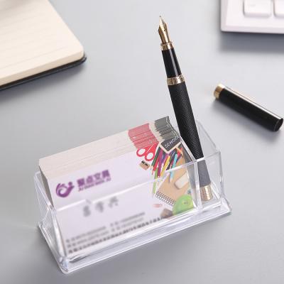 China Normcore/Minimalist Acrylic Storage Business Card Holder, Name Card Organizer for Office for sale