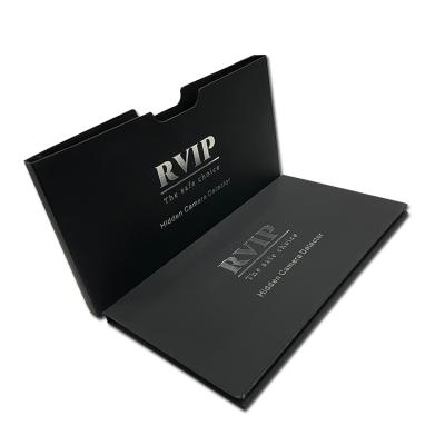 China paper & 2022 Popular Cardboard Mirror Cardboard VIP Cardboard Business Metal Bank Gift Credit Card Holder Packing Box for sale