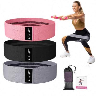 China Durable Elastic Band Gym Workout Loop Band Custom Printed Yoga Resistance Circle Rubber Bands Set Gym Elastic Band for sale