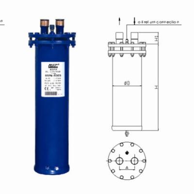 China Refrigeration Parts Hot-selling Flange Carbon Steel Removable Oil Separator For Scroll And Exchange Type Compressor for sale