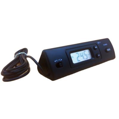 China CE/RoHS/ISO Certified Digital Car Air-condition Thermometer with Clock DS1 118*30*28.5mm for sale