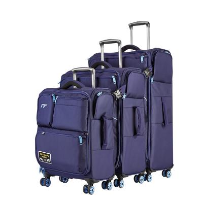 China Oxford He Spinner Luggage Durable Oxford Travel Luggage Trolley Unisex Luggage Bag for sale