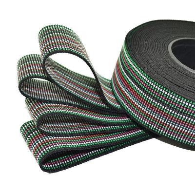 China Contemporary Wholesale Custom Colored Woven Outdoor Furniture 40MM Polyester Sofa Elastic Webbing Band For for sale