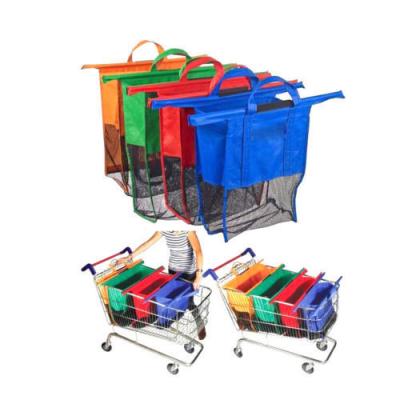 China Handled Nonwoven Portable Shopping Bag Enviro Friendly Supermarket Trolley Friendly 4 Colors for sale