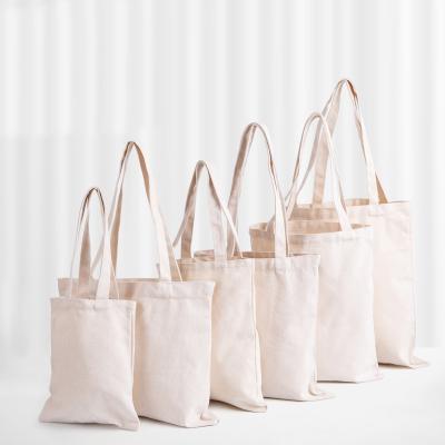 China Custom Logo Large Capacity Shopping Bags Blank Portable Reusable 100% Cotton Canvas Eco Friendly Tote Bag for sale