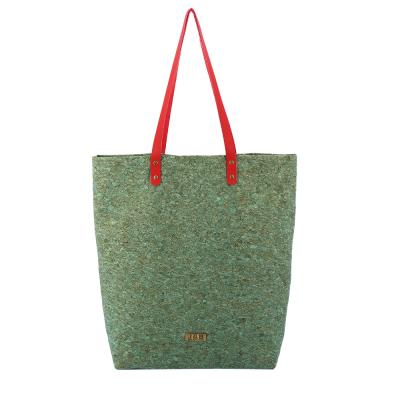 China Eco-friendly Cork New Arrival Cork Fabric Bag Eco Shopping Cork Tote Bag Factory Custom Natural Big Cork Eco-Friendly Bag With Logo for sale