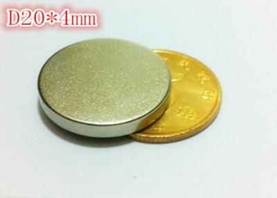 China Super Strong Nickel Plated Magnets Diametrically Magnetized Magnets D20*4mm for sale