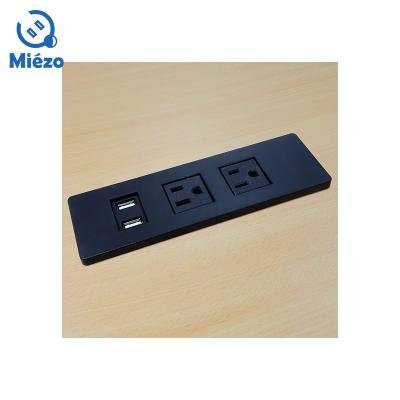 China Residential / General Purpose AC Outlet 2 USB Outlets ET-22 2 Strip Wireless Charger USB Port For Office for sale