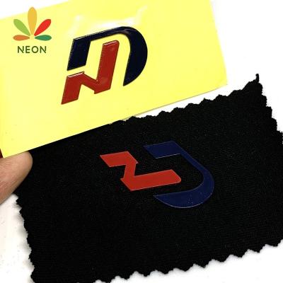 China Sustainable Custom Fashion 3d Raised Silicone Rubber Logo Heat Transfer Label For T Shirts for sale