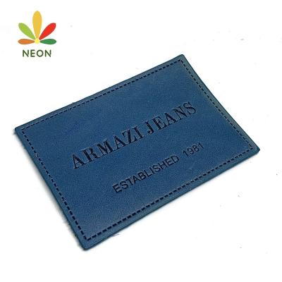 China 3D Personalized Design Logo Genuine Leather Jacket Custom Hot Stamping Patches With Adhesive Backing for sale