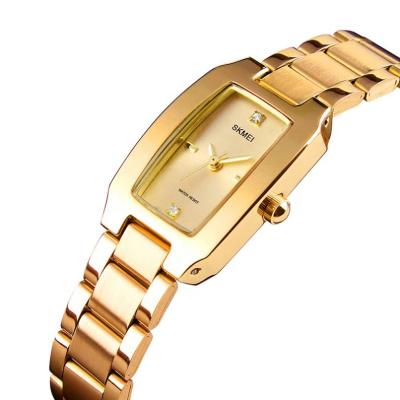 China Extremely water resistant skmei lady 1400 rose gold stainless steel movt quartz alibaba in Russian for sale